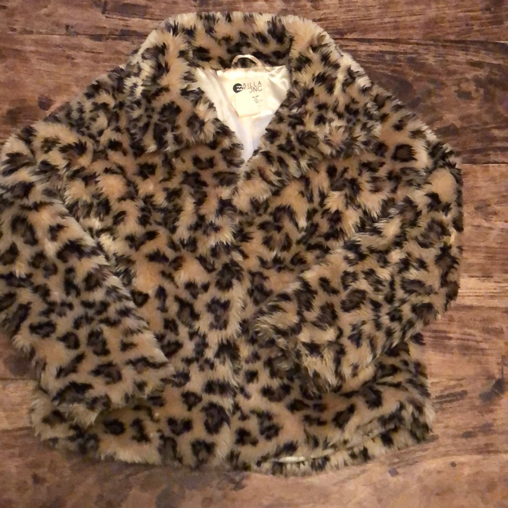 BILLABONG faux fur leopard winter coat